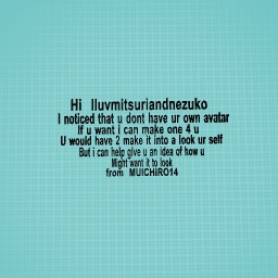 Dear iluvmitsuriandnezuko