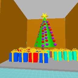 Christmas Tree with heaps of gifts.