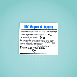 Lk Squad Form