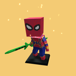 Spider man with an awsome sword