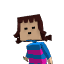 Frisk the humanblue girl