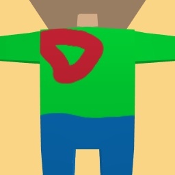 green shirt with d on it
