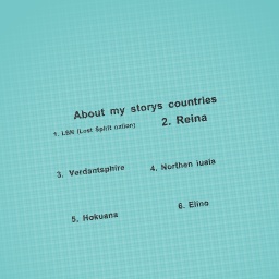 About my story’s countries part 1 (READ NOTES)