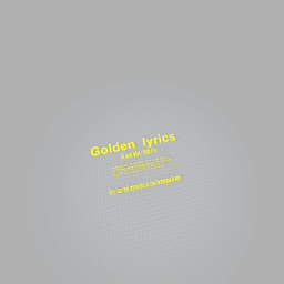 Golden lyrics