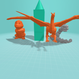 guard animals garding a green rocket ship