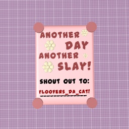 shout out!!! (To Floofers!)