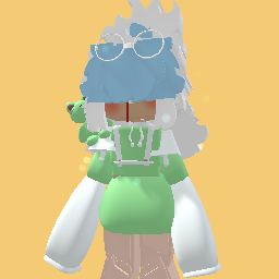 blue  and green frog