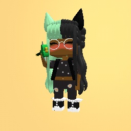 Cute green and black/white outfit