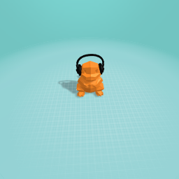 THE CHARMANDER WITH HEADPHONES