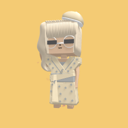 A girl in pajamas