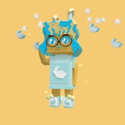Free blue bunny girl