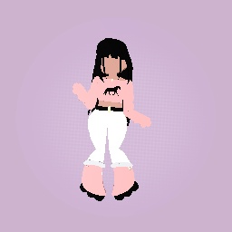 Girl with black hair (didn't make the body and the head)