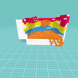 3d sun set at the beach