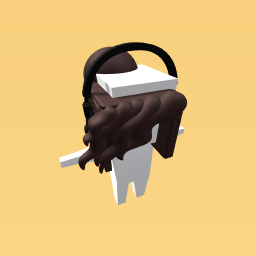 Wavy hair with headphones