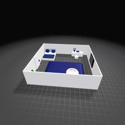 Blue and white bedroom :)