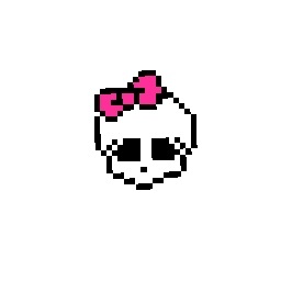 pixel art Monster High logo