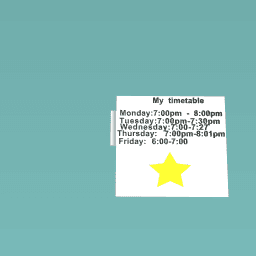 my timetablE