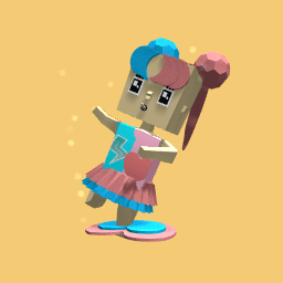 Pink and blue outfit