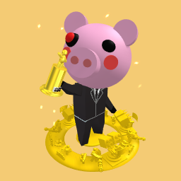 Proffeser piggy w/t trophy