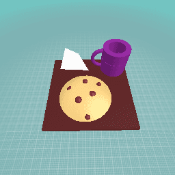Cookie cup and napkin