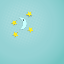 Moon and stars