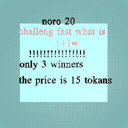 !!!!!fast challeng only 3 winners