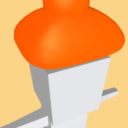 orange beanie with pom pom