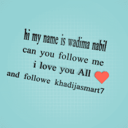 followe me  on love jojo and wadima nabil