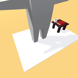 Coffee table w/ coffee and a book