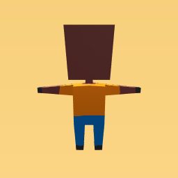 reindeer in orange & blue colthes