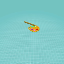 Paintbrush and paint pallet