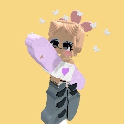 Heart and flower Girl