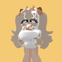 Cute girl in a cow outfit sooo cute I cant stand it!