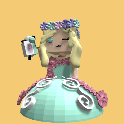 cute flower panda princess