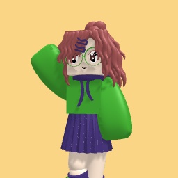 Simple Green and Purple Outfit