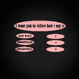 I want you to follow how i say :>