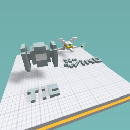 Tie fighter and x-wing