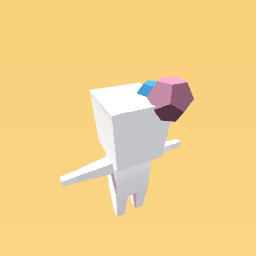 blue and pink cut hat