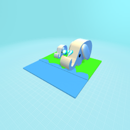 Elephant with it’s baby