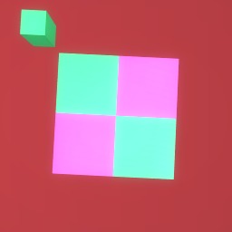 Pink and lightgreen square