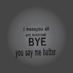 BYE you SAY ME HATTER T-T