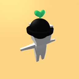black trendy hat+sproutiysprout roblos item
