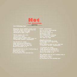 HOT -lsrfm. Lyrics