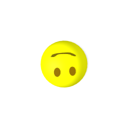 Upside down face emoji
