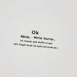 For - White bunny- And Alicia Gu ♡
