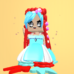 blue and red cute girl