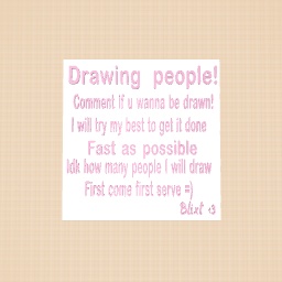Drawing people!