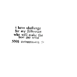 challenge for my followers