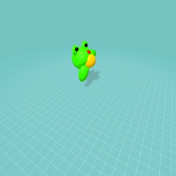 Cute frog flying