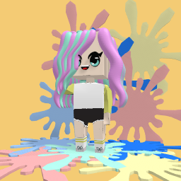 Girl in a paintball fight